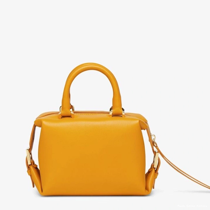 Vintage HOT Yellow Cube Leather Nappa FF Fendi Mini In Bag 0728